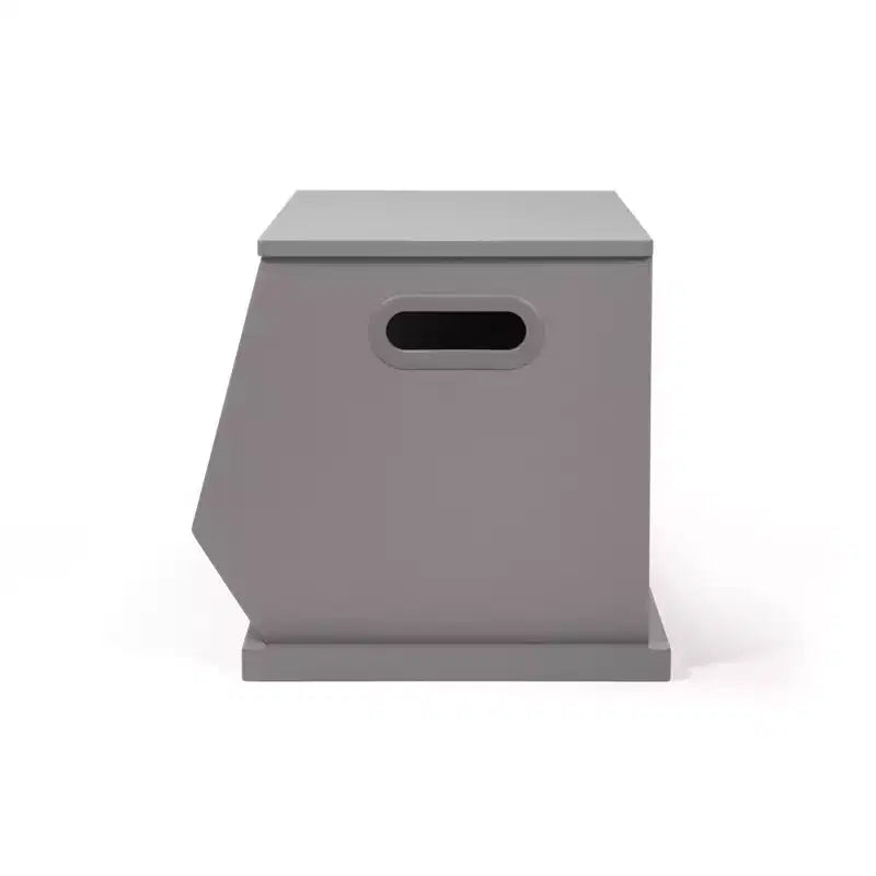 Wood Toy Storage Cubby and Kids' Bookcase Gray - Toy Organizer, MDF Frame, Open Shelf, 2+ Years