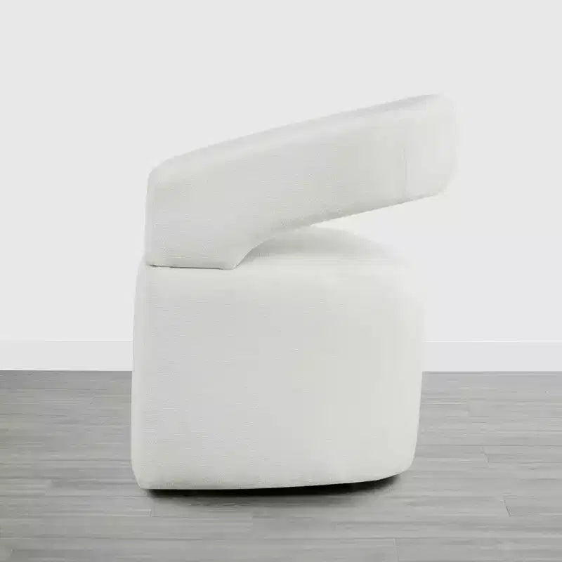 Modern Dining Chair with Casters & Open Back