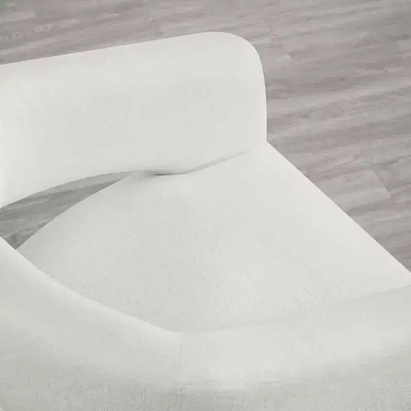 Modern Dining Chair with Casters & Open Back