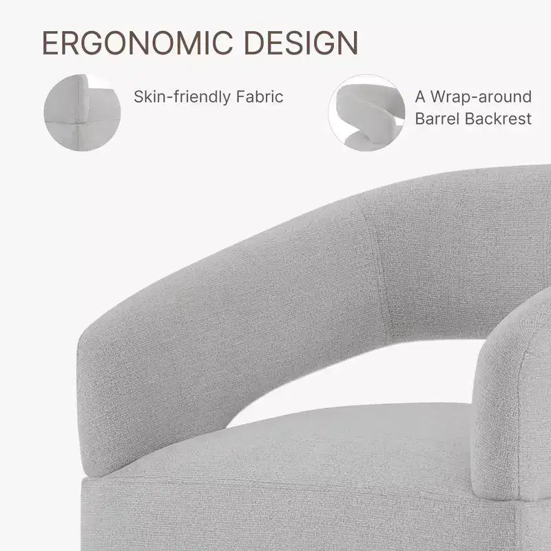 Modern Dining Chair with Casters & Open Back