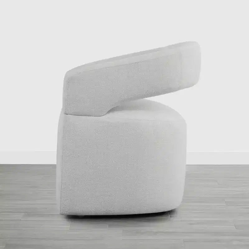 Modern Dining Chair with Casters & Open Back