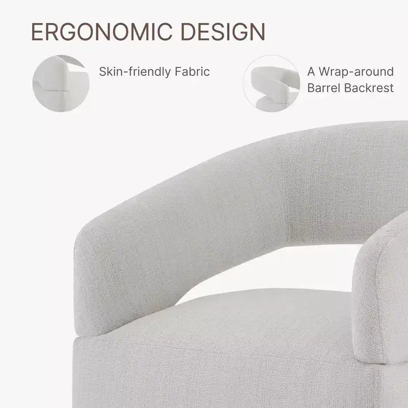 Modern Dining Chair with Casters & Open Back
