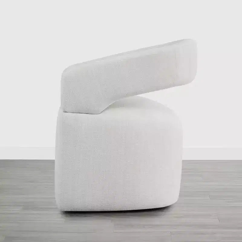 Modern Dining Chair with Casters & Open Back