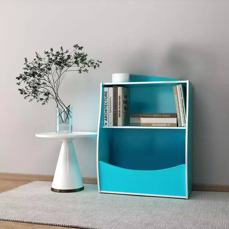 Toy Bookshelf & Storage Organizer, Playroom Toy Organizer & Storage, 2 Tier Wood Toy Storage Organizer for Kids Rooms, Living Room, Bedroom