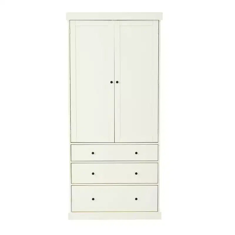 77in Farmhouse Pantry Cabinet, Freestanding Tall Cabinet with 3 Adjustable Shelves, 8 Door Shelves, 3 Drawers, Storage Cabinet for Kitchen