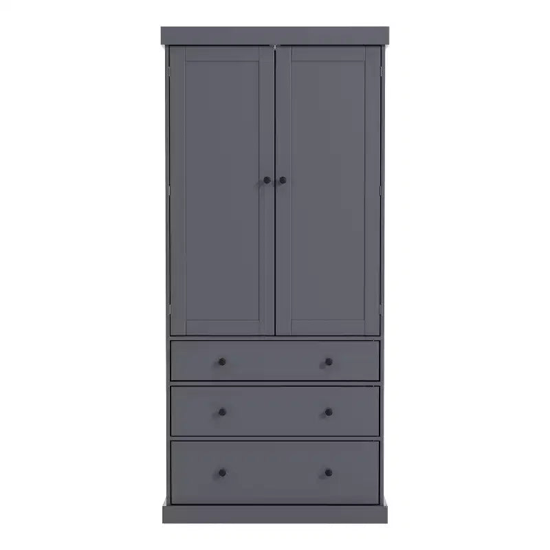 77in Farmhouse Pantry Cabinet, Freestanding Tall Cabinet with 3 Adjustable Shelves, 8 Door Shelves, 3 Drawers, Storage Cabinet for Kitchen