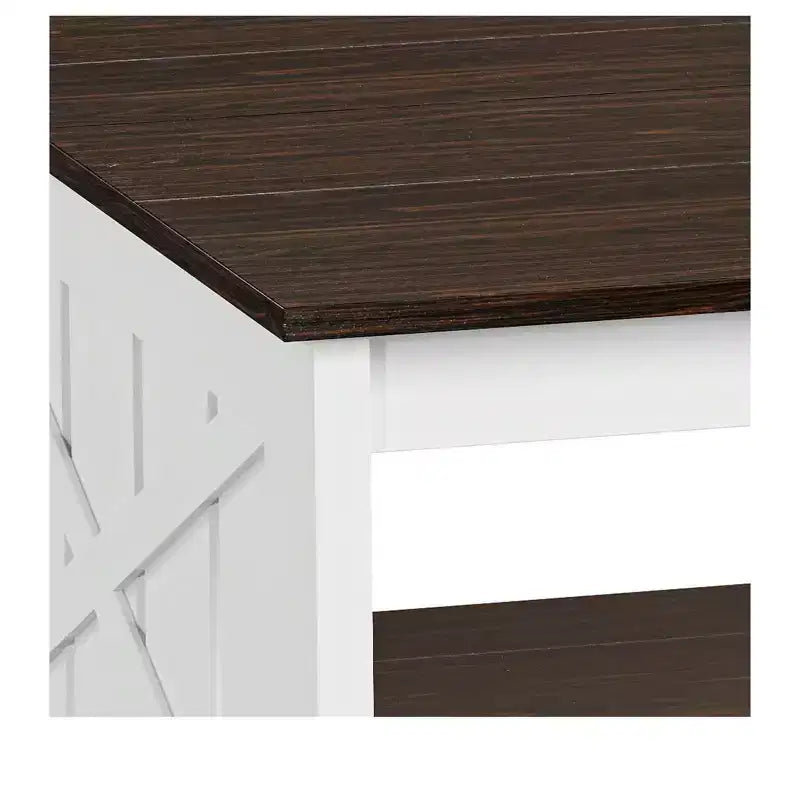 Coffee Table With Storage Farmhouse Coffee Table Wood Cocktail Table Square Living Room Table With Half Open Storage Compartment