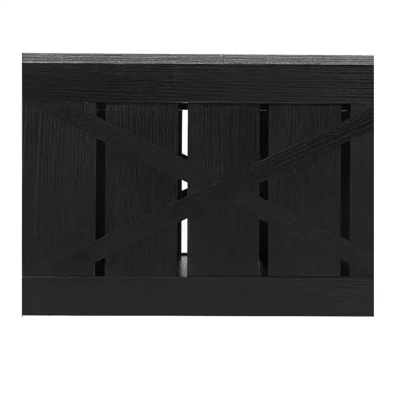 Coffee Table With Storage Farmhouse Coffee Table Wood Cocktail Table Square Living Room Table With Half Open Storage Compartment