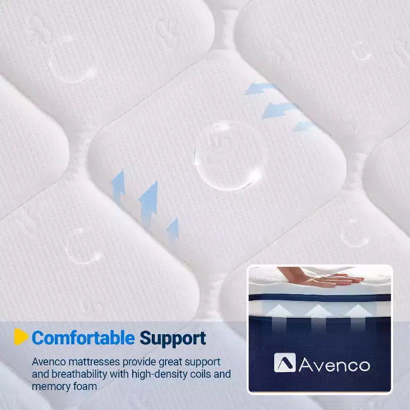10-in Medium Full Hybrid Memory Foam/Coil Blend Mattress in a Box