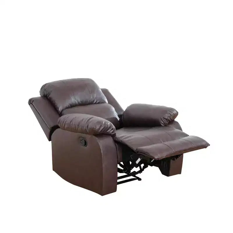 Power Recliner Chair, Breathable Leather Electric Reclining Chair with Adjustable Backrest for Living Room, Brown