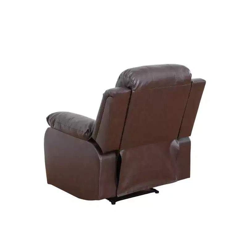 Power Recliner Chair, Breathable Leather Electric Reclining Chair with Adjustable Backrest for Living Room, Brown