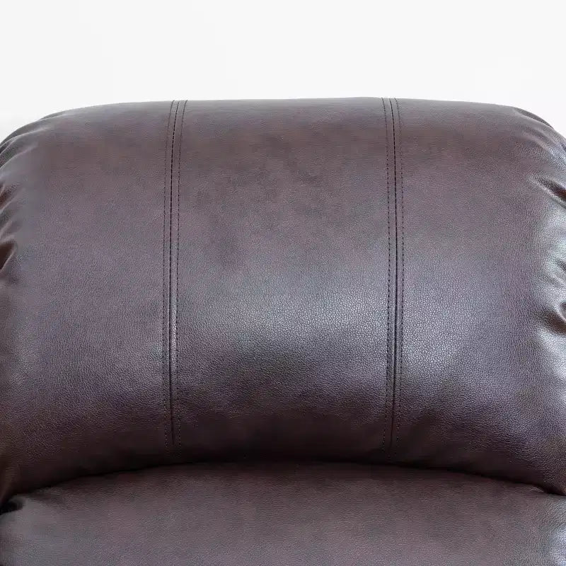 Power Recliner Chair, Breathable Leather Electric Reclining Chair with Adjustable Backrest for Living Room, Brown