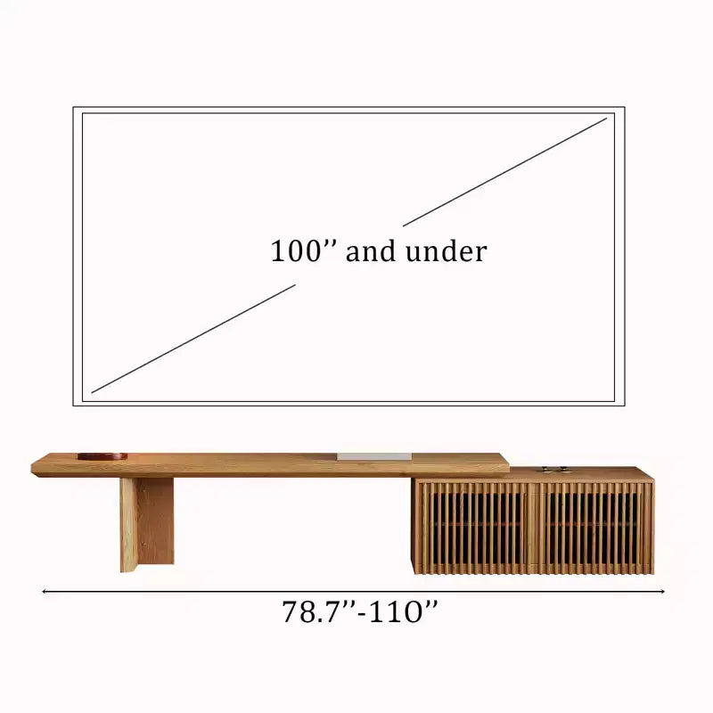 78.7-110Extendable TV Media Console for Up to 55+ Inch,Modern TV Stand,Entertainment Center with Storage