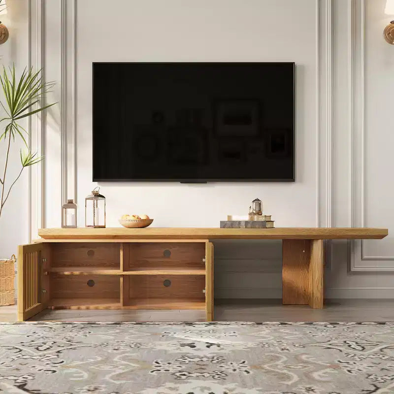 78.7-110Extendable TV Media Console for Up to 55+ Inch,Modern TV Stand,Entertainment Center with Storage