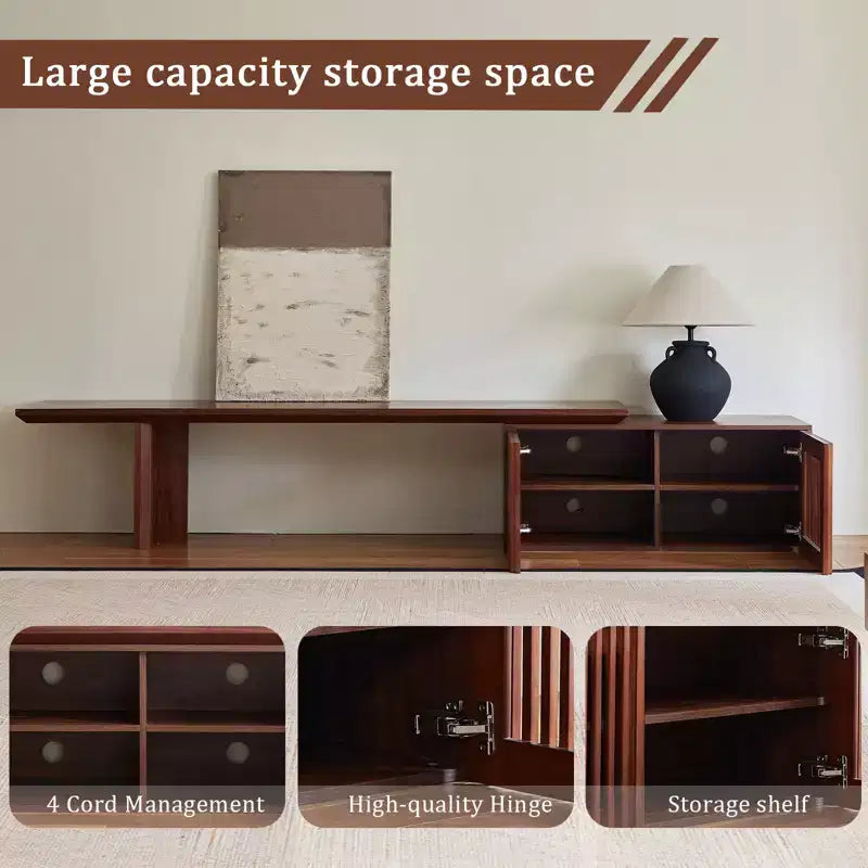 78.7-110Extendable TV Media Console for Up to 55+ Inch,Modern TV Stand,Entertainment Center with Storage