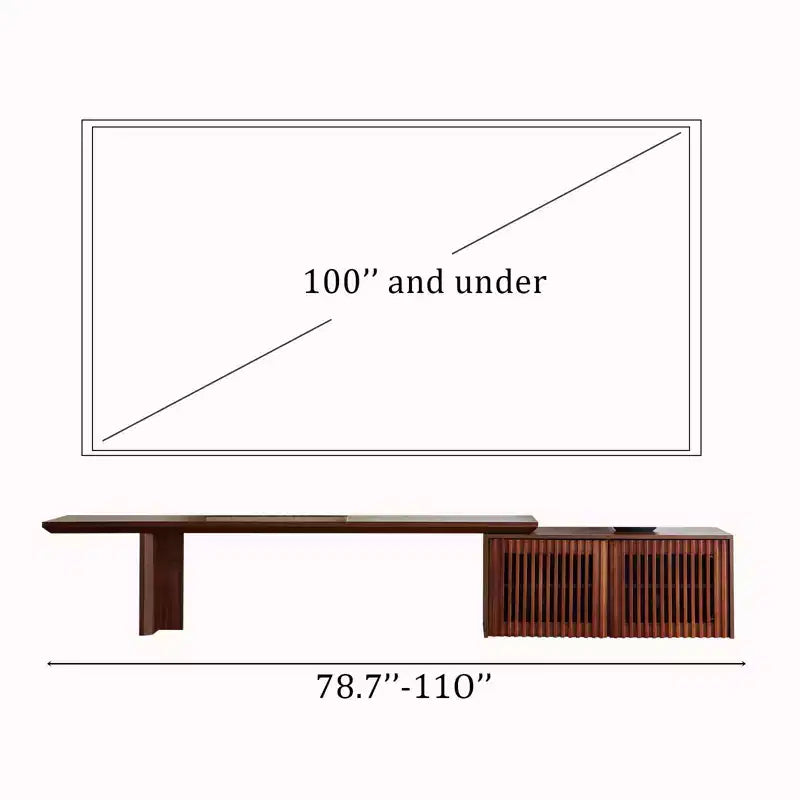 78.7-110Extendable TV Media Console for Up to 55+ Inch,Modern TV Stand,Entertainment Center with Storage