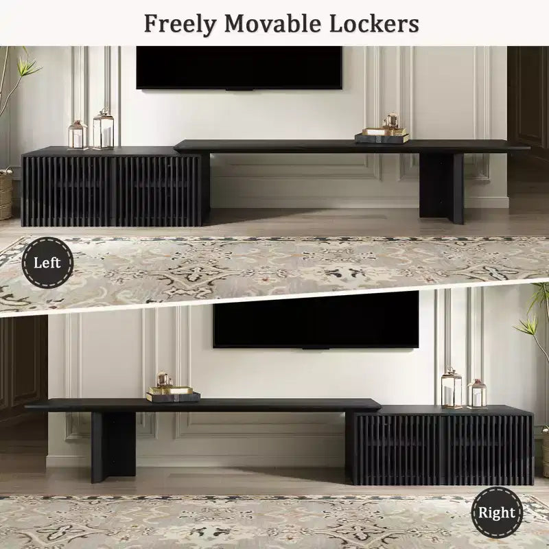 78.7-110Extendable TV Media Console for Up to 55+ Inch,Modern TV Stand,Entertainment Center with Storage