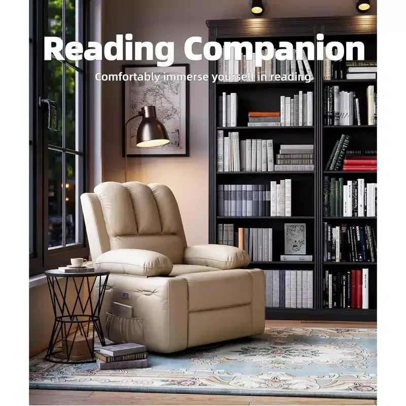 Oversized Electric Recliner 360 Swivel Massage Chair with Heat & Cup Holder for Living Room/Bedroom/Nursery
