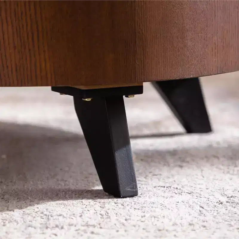 Modern Round Hidden Storage Coffee Table with Removable Top