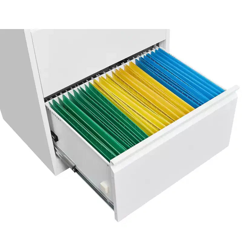 3 Drawer File Cabinet with Lock, Metal Vertical Filing Storage Cabinet, Under Desk Filing Cabinet for Home, Fit Letter/A4/Legal Size File