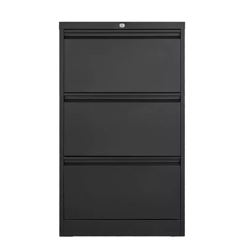 3 Drawer File Cabinet with Lock, Metal Vertical Filing Storage Cabinet, Under Desk Filing Cabinet for Home, Fit Letter/A4/Legal Size File
