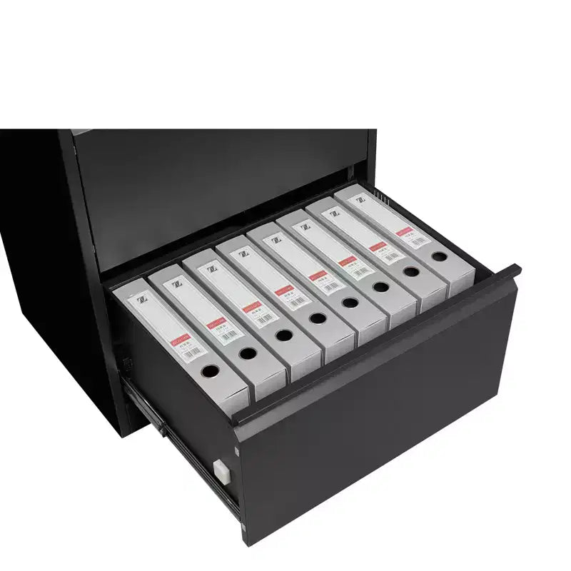 3 Drawer File Cabinet with Lock, Metal Vertical Filing Storage Cabinet, Under Desk Filing Cabinet for Home, Fit Letter/A4/Legal Size File