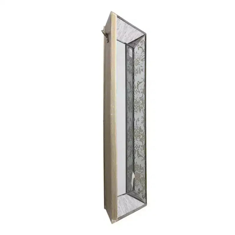 24 x 24 Antique Square Mirror with Floral Accents, Hanging Mirror, Traditional Home Decor, Silver