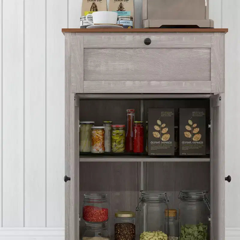 Farmhouse Sideboard Storage Cabinet with Doors and Drawer for Kitchen, Living room, 23.5x11.75x34.5