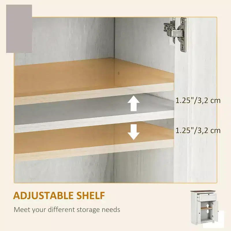 Farmhouse Sideboard Storage Cabinet with Doors and Drawer for Kitchen, Living room, 23.5x11.75x34.5