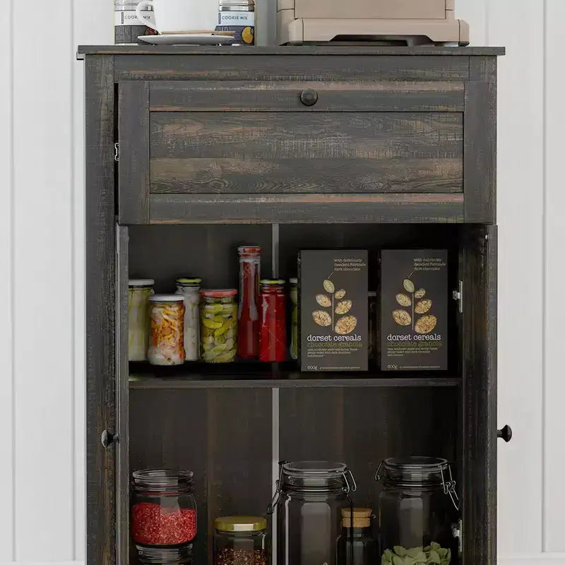 Farmhouse Sideboard Storage Cabinet with Doors and Drawer for Kitchen, Living room, 23.5x11.75x34.5