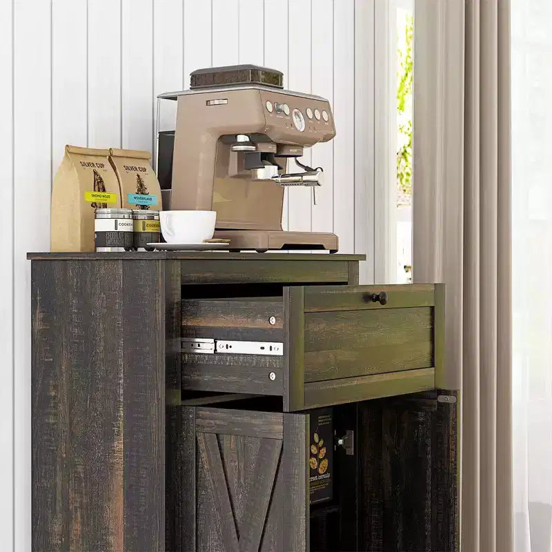 Farmhouse Sideboard Storage Cabinet with Doors and Drawer for Kitchen, Living room, 23.5x11.75x34.5