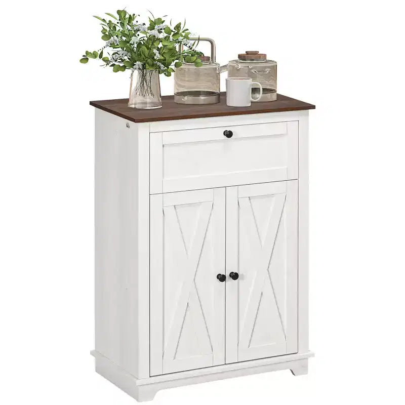 Farmhouse Sideboard Storage Cabinet with Doors and Drawer for Kitchen, Living room, 23.5x11.75x34.5