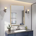 24 x 36 Inch Gold Metal Framed Rectangular Wall Mirror Decorative Mirror for Bathroom Vanity