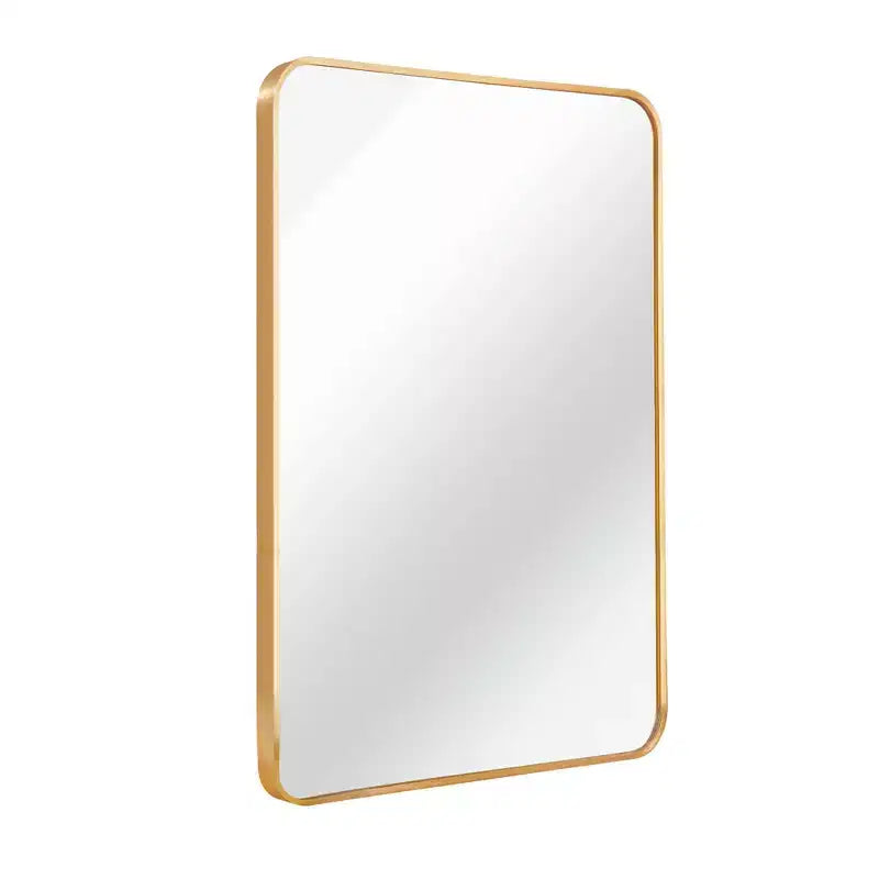 24 x 36 Inch Gold Metal Framed Rectangular Wall Mirror Decorative Mirror for Bathroom Vanity