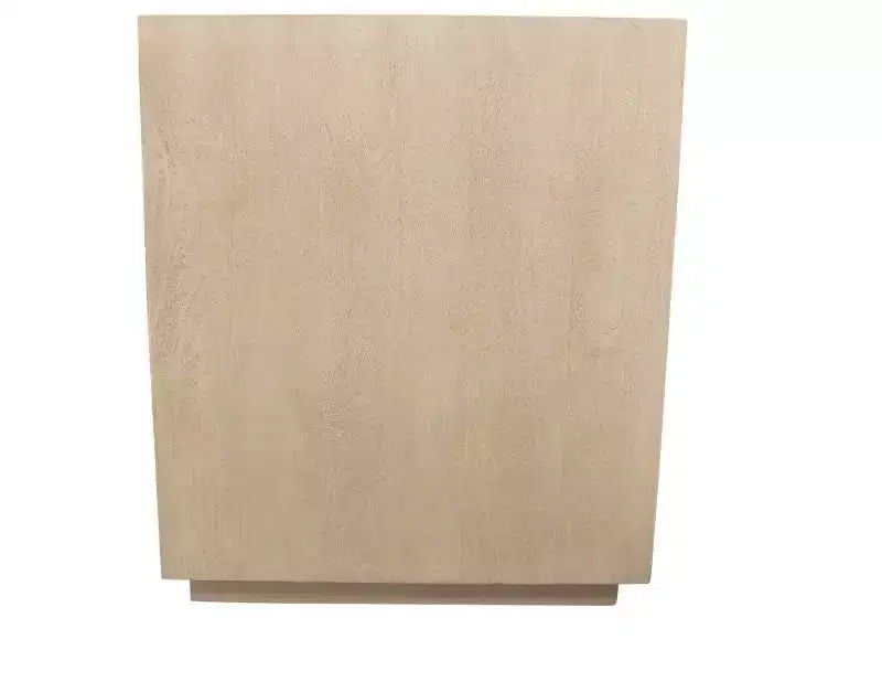 24 Natural Solid Wood Ribbed Texture Three Drawer Nightstand