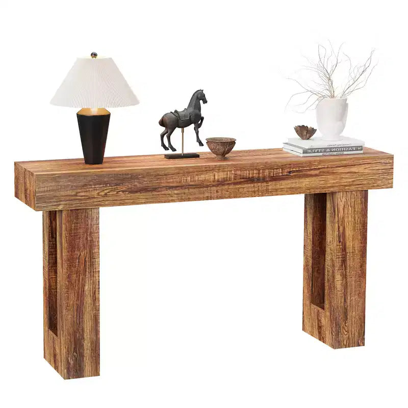 63 Long Farmhouse Console Table, Industrial Accent Table, Narrow Entryway Sofa Table, Sofa Table Behind Couch, Easy Assembly, for Hallway