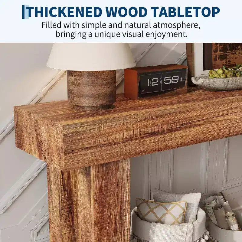 63 Long Farmhouse Console Table, Industrial Accent Table, Narrow Entryway Sofa Table, Sofa Table Behind Couch, Easy Assembly, for Hallway