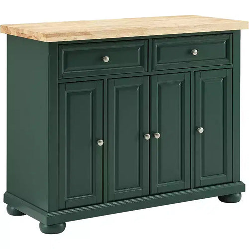 HomeStock 36 in.H Wood Kitchen Islands with 3 Doors and 3 Shelves