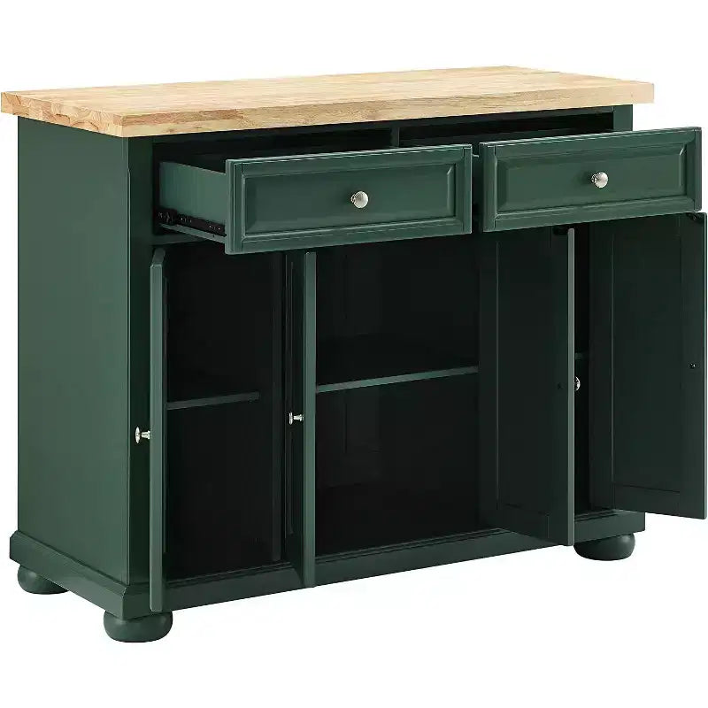 36 in.H Wood Kitchen Islands with 3 Doors and 3 Shelves