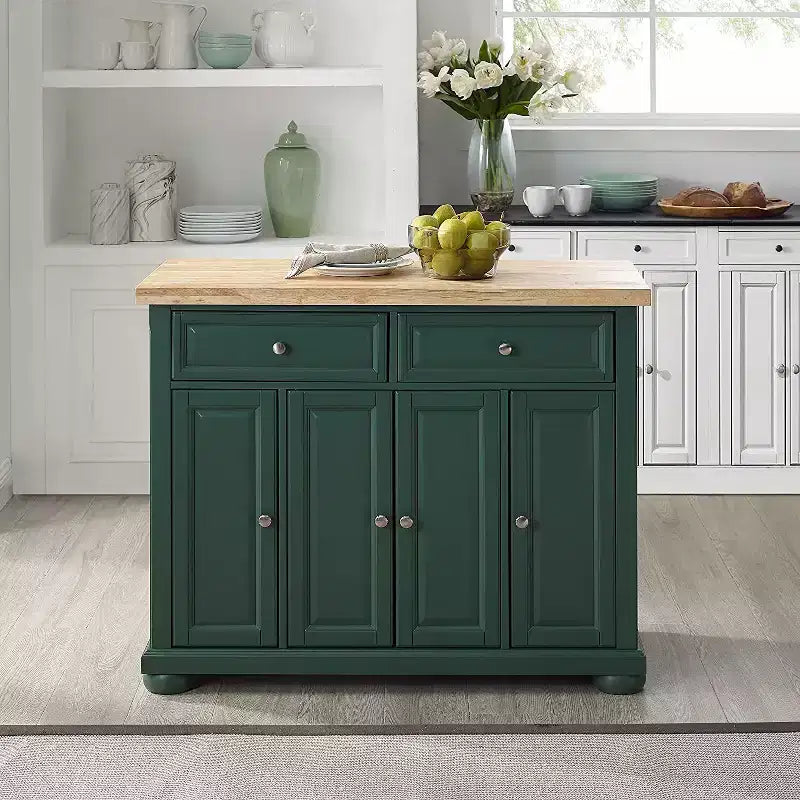 36 in.H Wood Kitchen Islands with 3 Doors and 3 Shelves