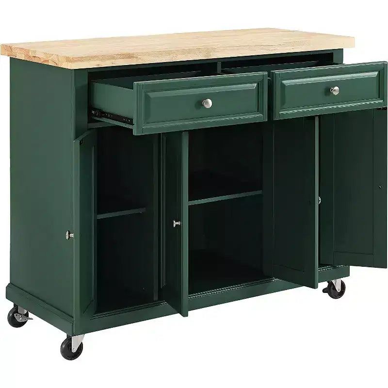 36 in.H Wood Kitchen Islands with 3 Doors and 3 Shelves