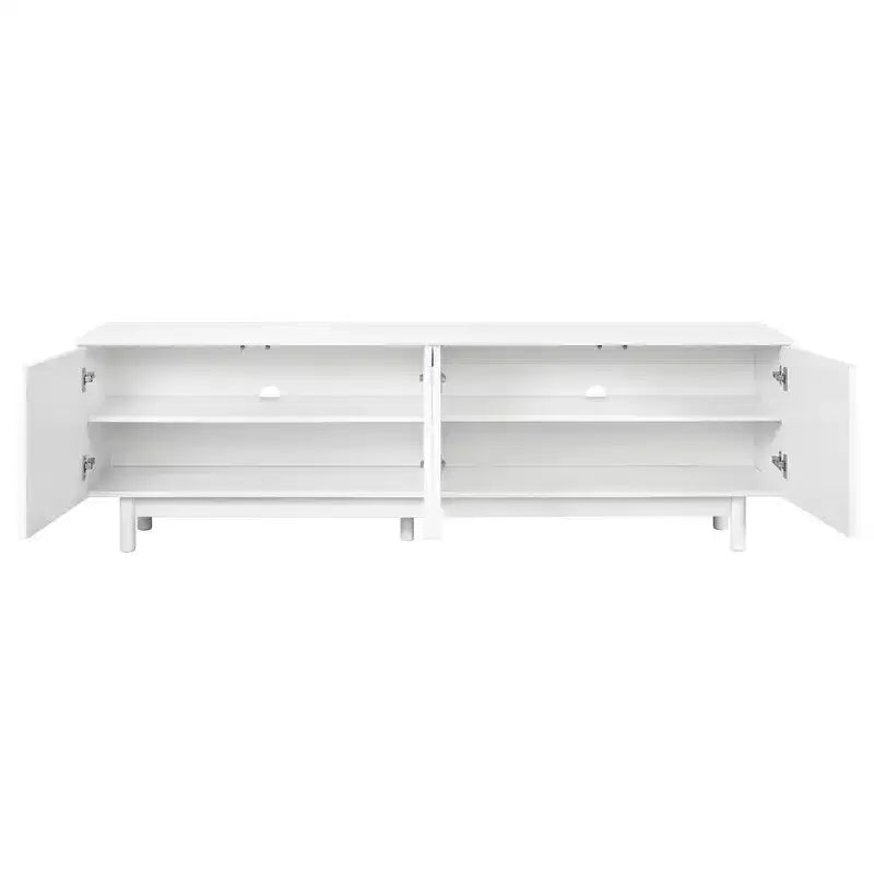 Optimized TV Stand with Arch Door for TVs Up to 78'', Modern Entertainment Center with Hard Wood Legs, Media Console