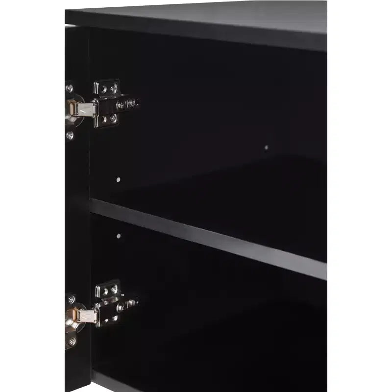Optimized TV Stand with Arch Door for TVs Up to 78'', Modern Entertainment Center with Hard Wood Legs, Media Console