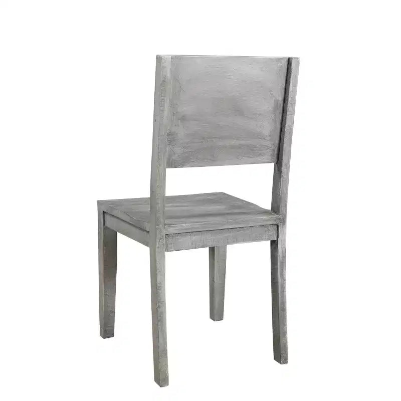 Mango Wood Dining Chairs Gray - Handcrafted, Solid Wood, No Assembly Required