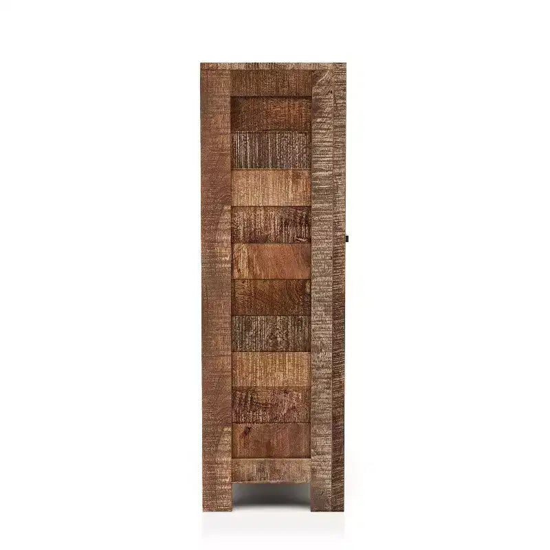 Rustic Mango Wood Wine Cabinet Natural