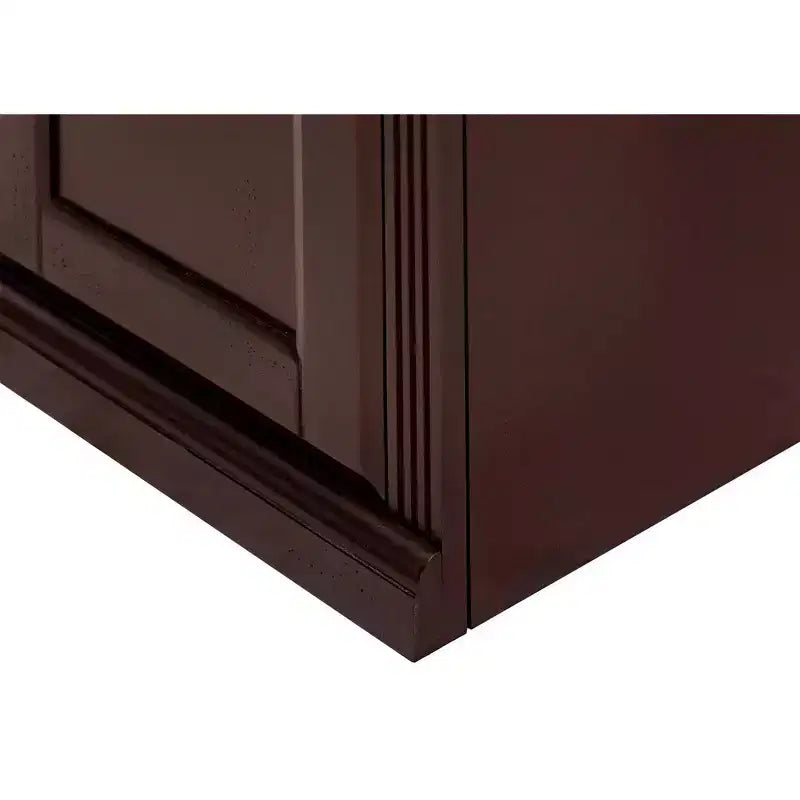 72" Huntington Club Wood Bookcase with Doors Cherry - Sturdy Hardwood, 6 Shelves, No Assembly Required