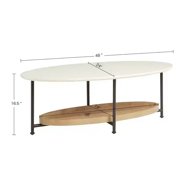 Coffee Table White/Natural