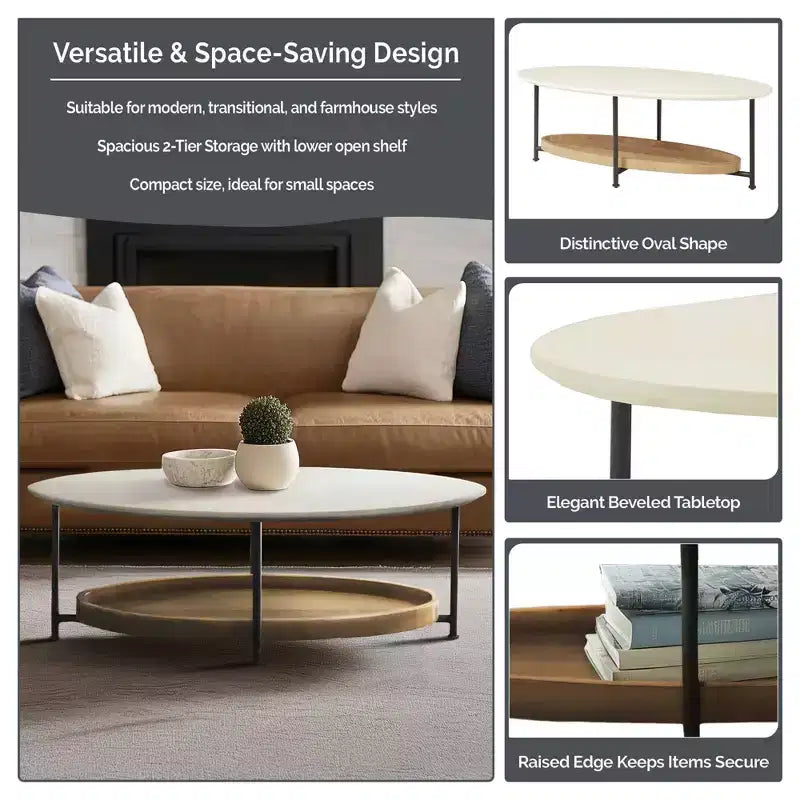 Coffee Table White/Natural
