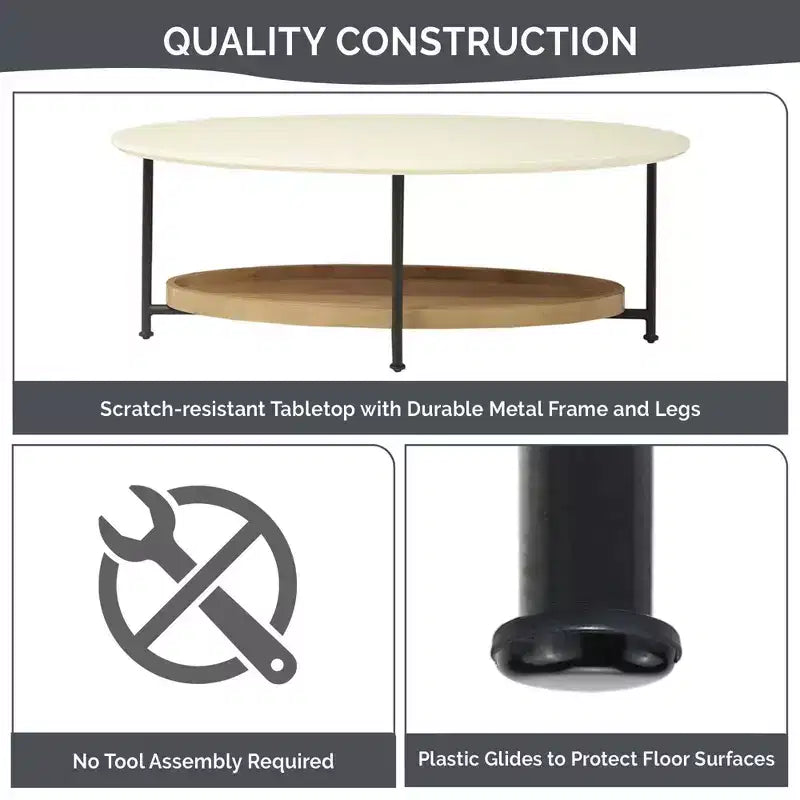 Coffee Table White/Natural