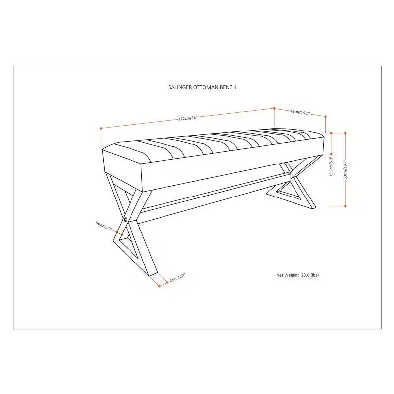 Large Ottoman Bench